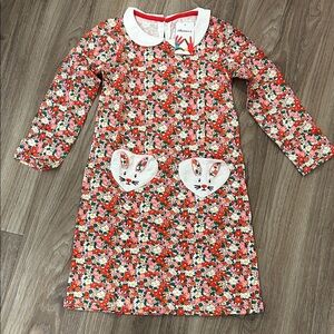 Floral Bunny Pocket Kids Dress